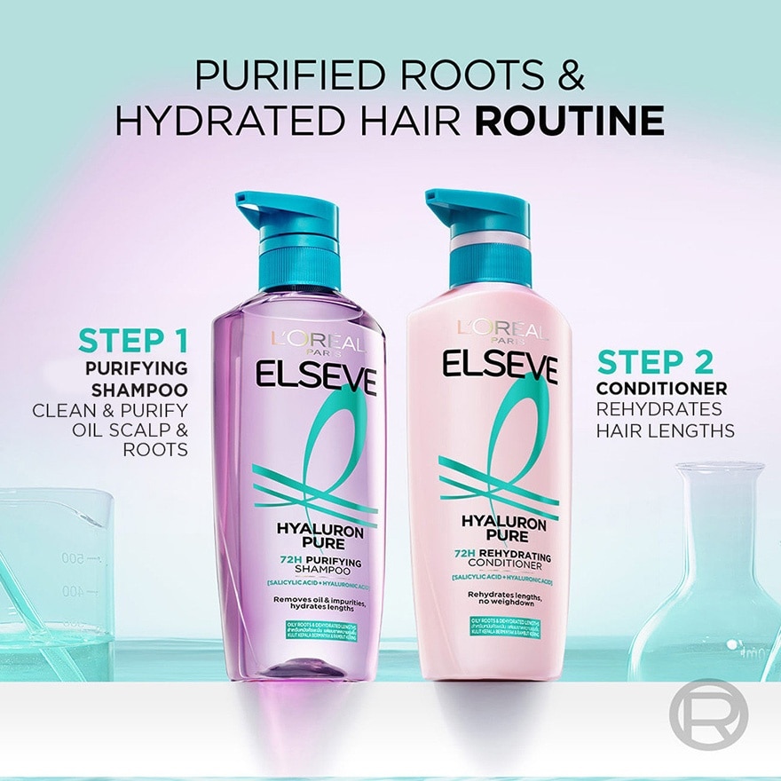 Hyaluron Pure Shampoo 620ml & Conditioner 375ml Set