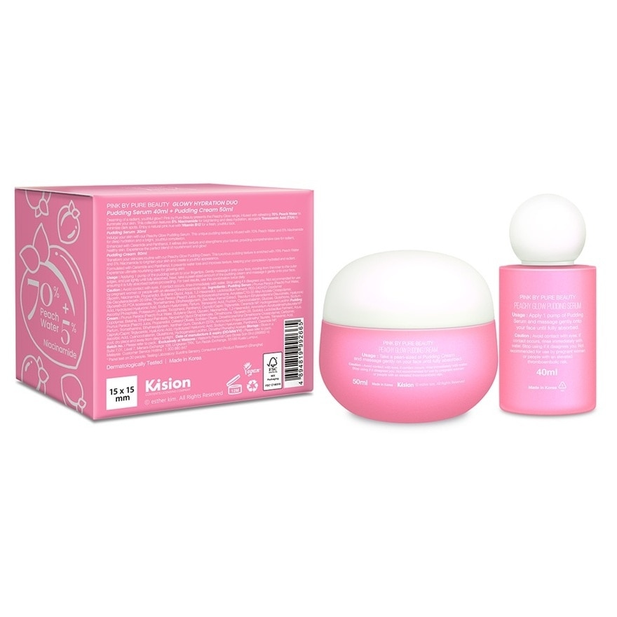 Peachy Glow X Esther Bunny Glow Hydrated Duo Pudding Serum + Pudding Cream