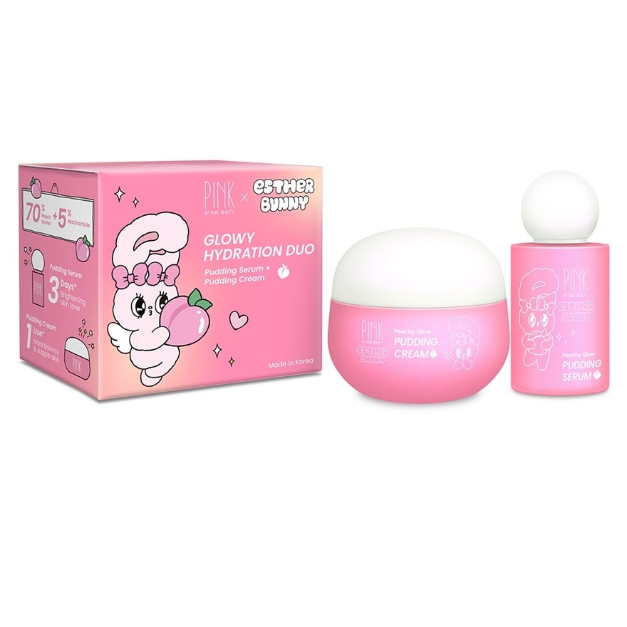 Peachy Glow X Esther Bunny Glow Hydrated Duo Pudding Serum + Pudding Cream