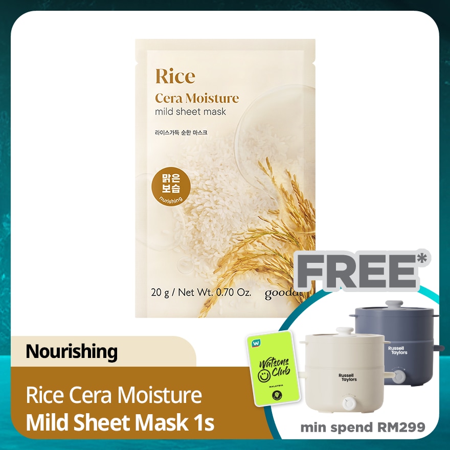 Rice Cera Moisture Mild Sheet Mask 1s