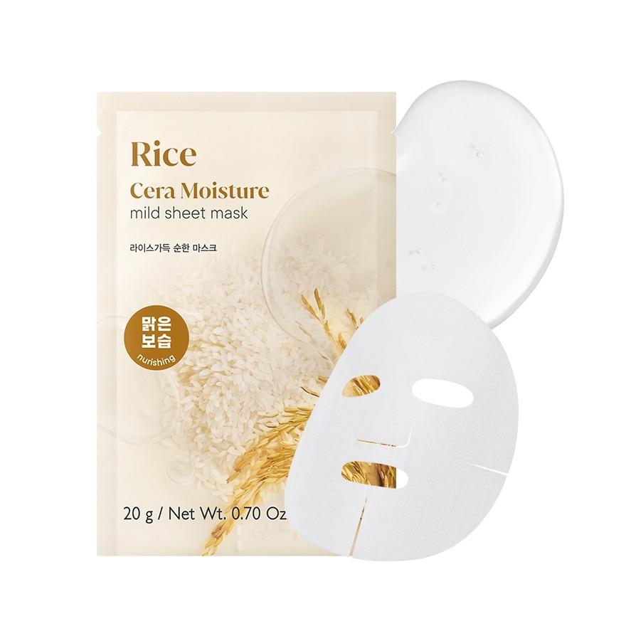 Rice Cera Moisture Mild Sheet Mask 1s