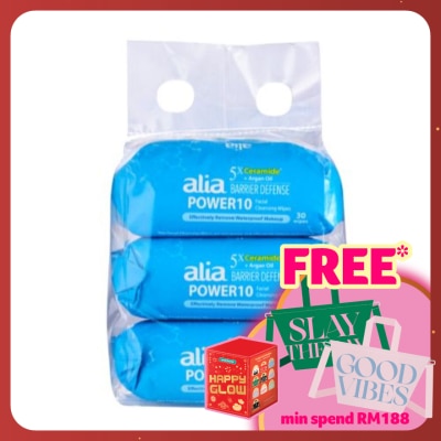 ALIA Ceramide Hydrating Argan Oil Makeup Remover Cleansing Wipes Pack 30s X 3