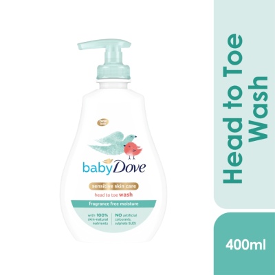 DOVE BABY - Fragrance Free Sensitive Moisture Head to Toe Wash 400ml