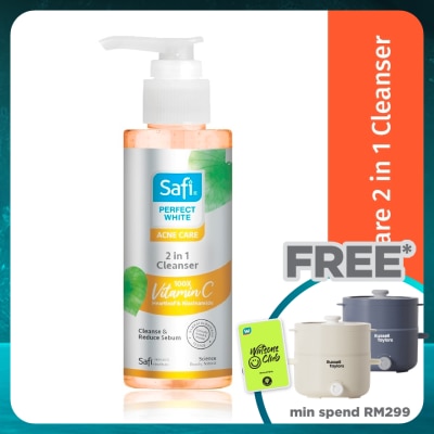 SAFI Perfect White Acne Care 2 In 1 Cleanser 160ml
