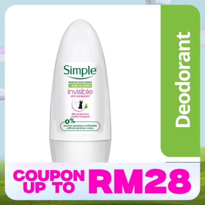 SIMPLE Roll on Deodorant Invisible 45ml
