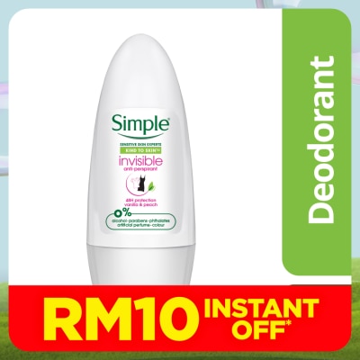 SIMPLE Roll on Deodorant Invisible 45ml