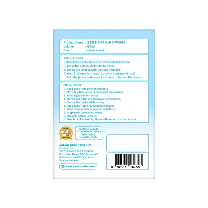 Smart car diffuser wintersweet 120ml image