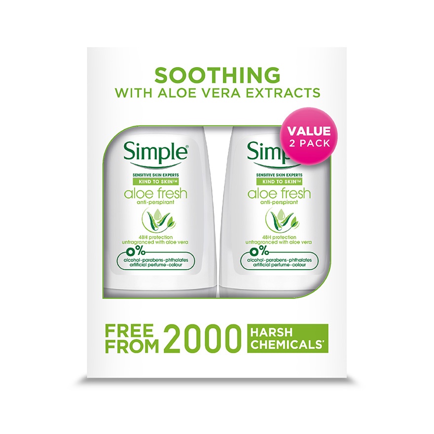 Kind to Skin Aloe Fresh Anti Perspirant Roll On 2x45ml image