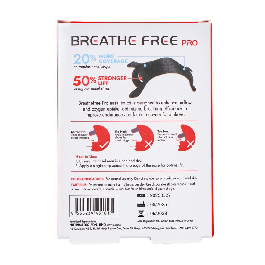 Pro Nasal Strips (Stronger Lifting) 10's image