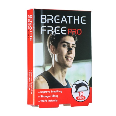BREATHE FREE - Pro Nasal Strips (Stronger Lifting) 10's