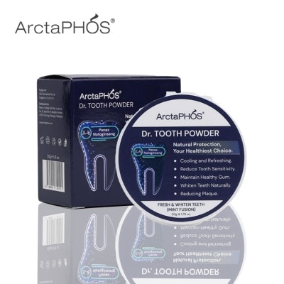 ARCTAPHOS Dr Tooth Powder 50G Fresh and Whiten Teeth (Mint Fusion)
