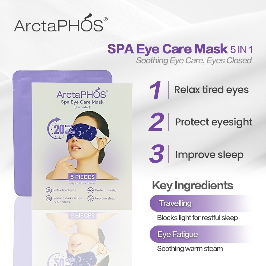 Spa Eye Care Mask (Lavender) 5pcs in 1