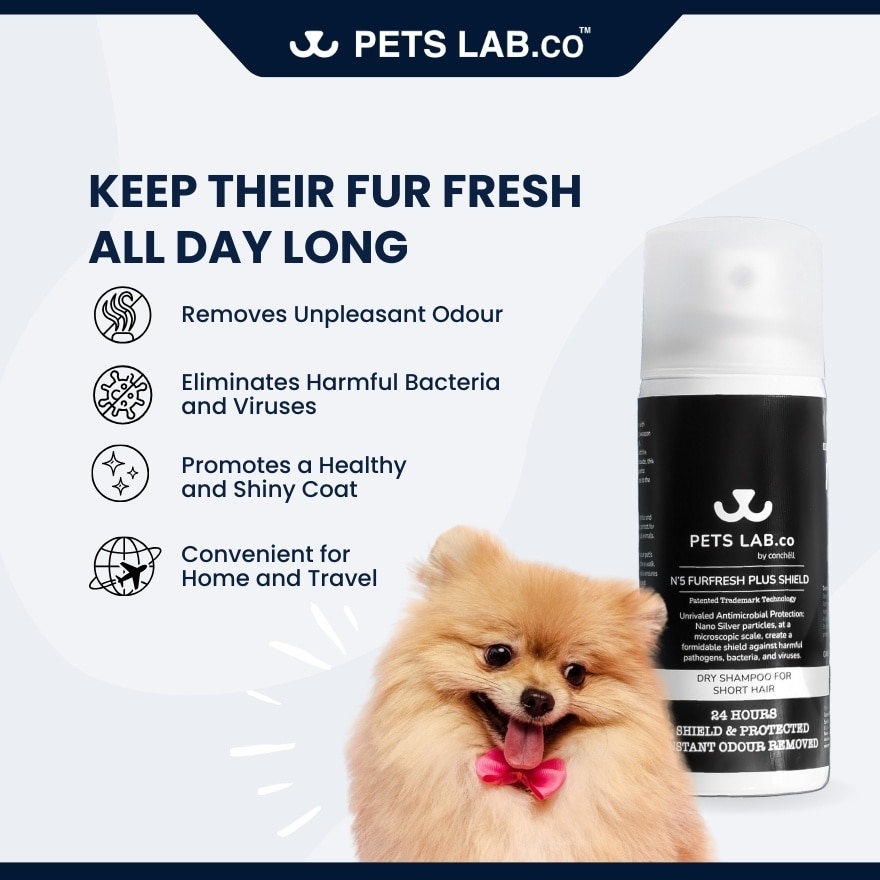N5 FurFresh Plus Shield Pet Dry Shampoo 50ml