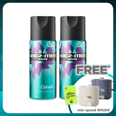 UBERMEN Deodorant Spray Style Casual 125ml x 2