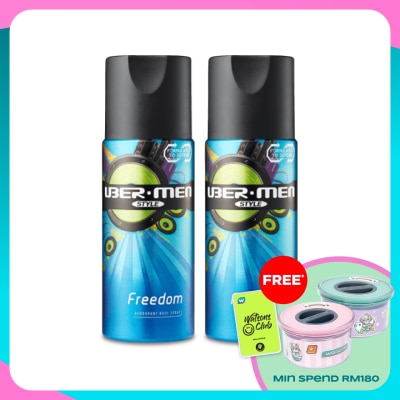 UBERMEN Deodorant Spray Style Freedom 125ml x 2