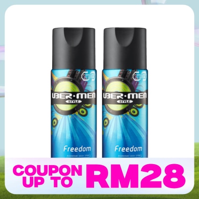 UBERMEN Deodorant Spray Style Freedom 125ml x 2