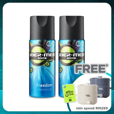 UBERMEN Deodorant Spray Style Freedom 125ml x 2