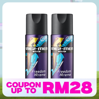 UBERMEN Deodorant Spray Style Freedom Xtreme 125ml x 2