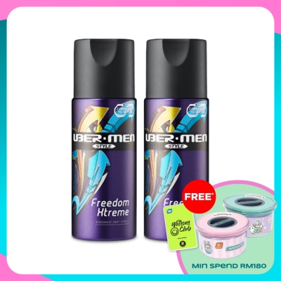 UBERMEN Deodorant Spray Style Freedom Xtreme 125ml x 2