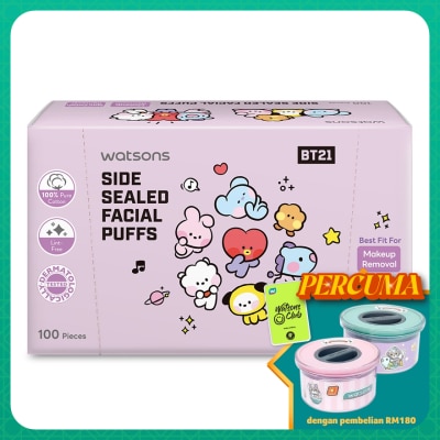 WATSONS Side Sealed Facial Puffs 100s