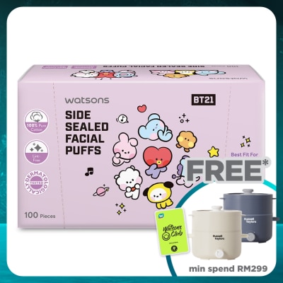 WATSONS Side Sealed Facial Puffs 100s
