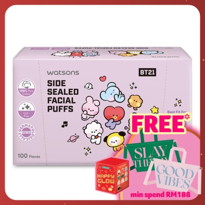 WATSONS Side Sealed Facial Puffs 100s