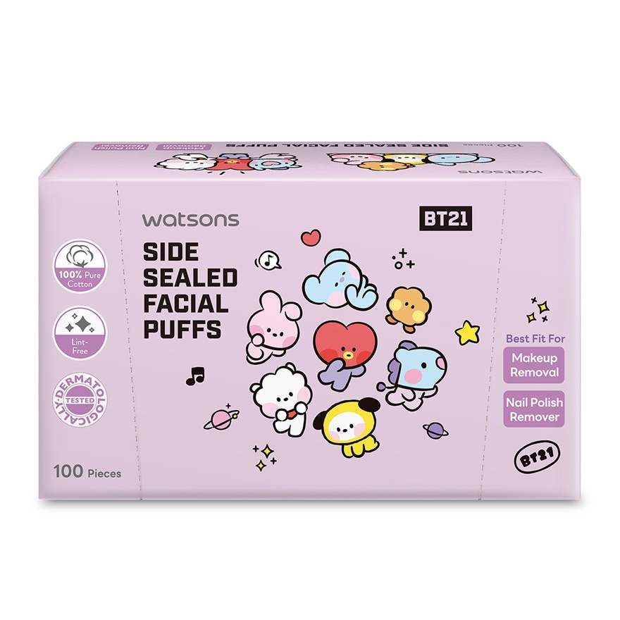 Side Sealed Facial Puffs 100s image