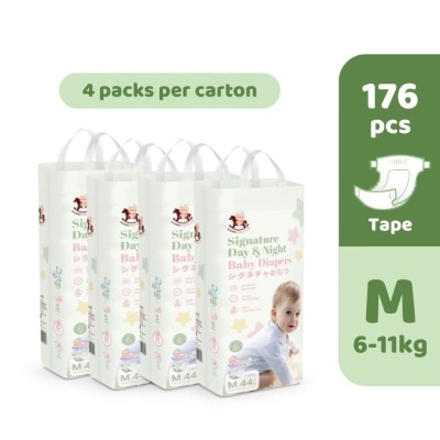 ICONIC Signature Day & Night Baby Diapers - Tape M 176pcs