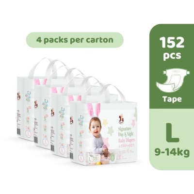 ICONIC Signature Day & Night Baby Diapers - Tape L 152pcs