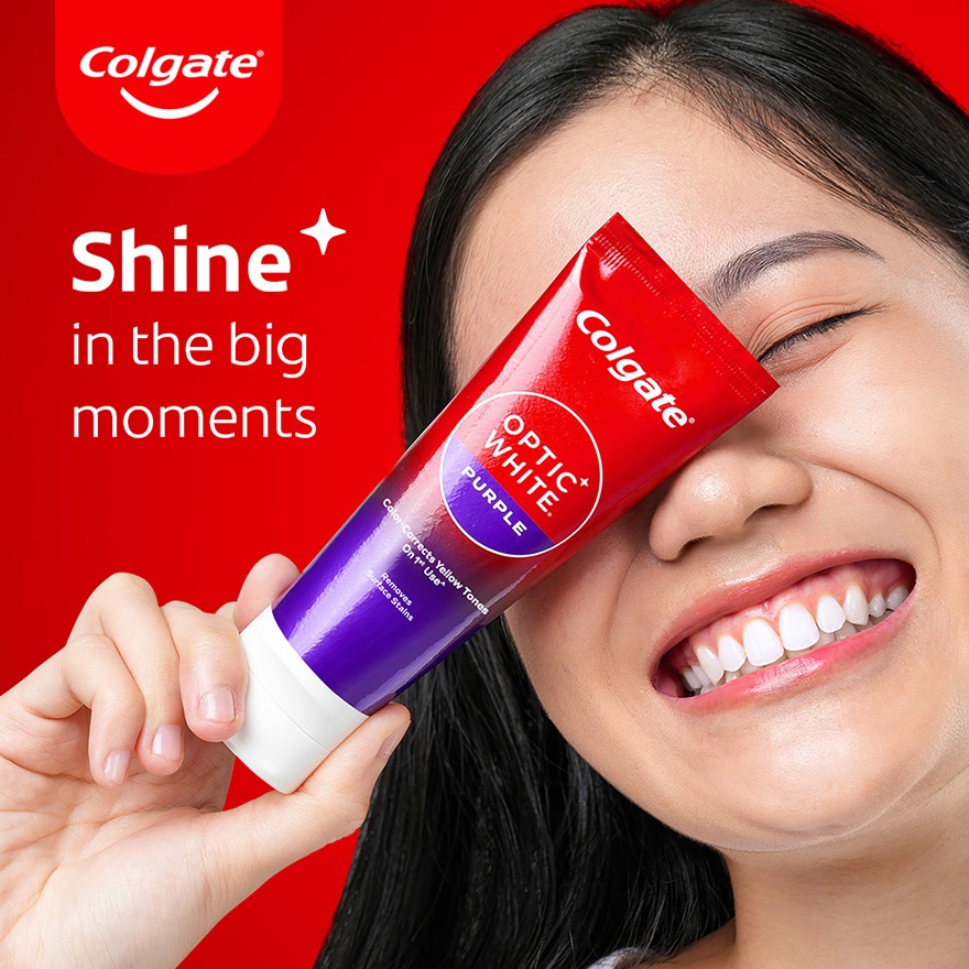Colgate Optic White Purple Whitening Toothpaste 37g image