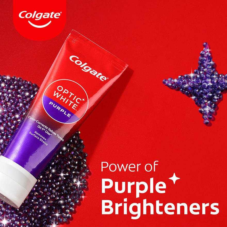 Colgate Optic White Purple Whitening Toothpaste 37g image