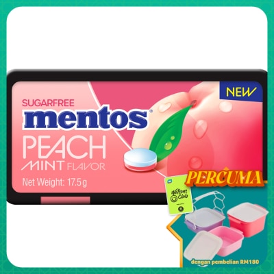 MENTOS - Sugarfree Peach Flavor Mint 17.5g