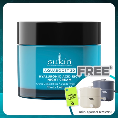 SUKIN Aqua Boost 3D Hyaluronic Acid Rich Night Cream 50ml