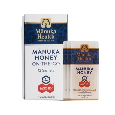 MANUKA HEALTH Manuka Honey Mgo 115+ Umf6 On The Go Snap Pack 5g x 12s