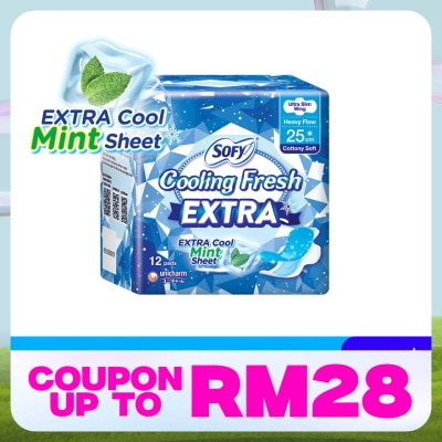 SOFY Cooling Fresh Extra Day Ultra Slim Wing 25cm 12s