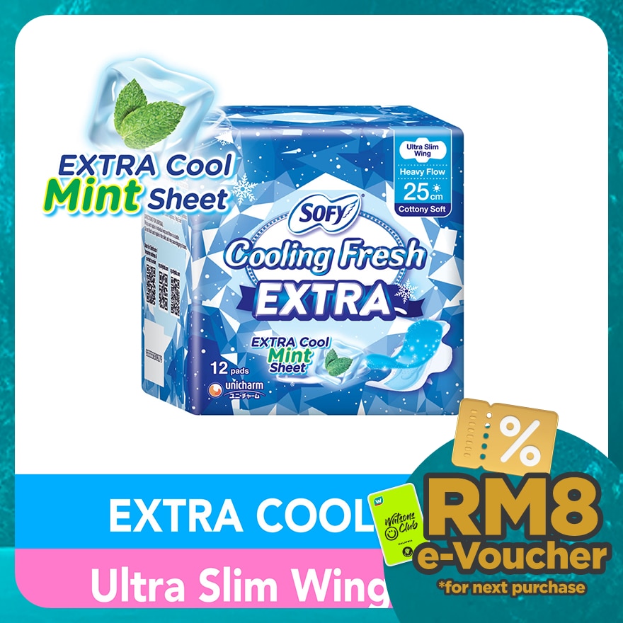 Cooling Fresh Extra Day Ultra Slim Wing 25cm 12s