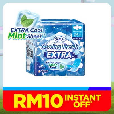 SOFY Cooling Fresh Extra Day Ultra Slim Wing 25cm 12s