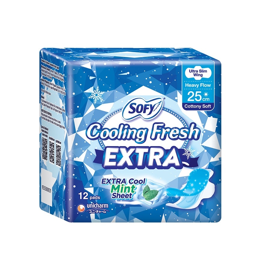 Cooling Fresh Extra Day Ultra Slim Wing 25cm 12s