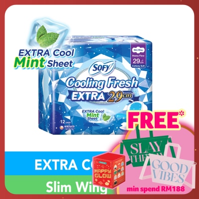 SOFY Cooling Fresh Extra Night Slim Wing 29cm 12s