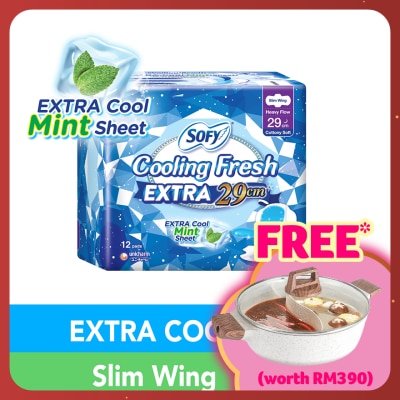 SOFY Cooling Fresh Extra Night Slim Wing 29cm 12s