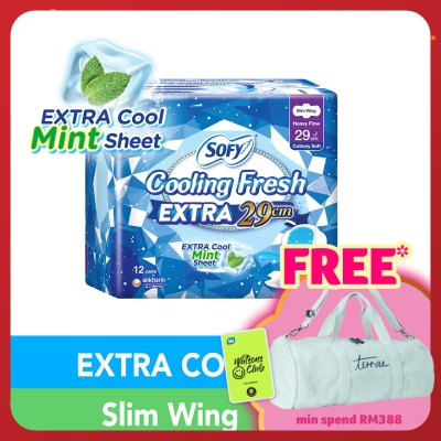 SOFY Cooling Fresh Extra Night Slim Wing 29cm 12s