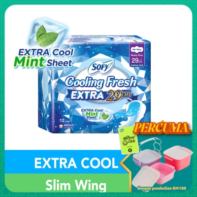 SOFY - Cooling Fresh Extra Night Slim Wing 29cm 12s