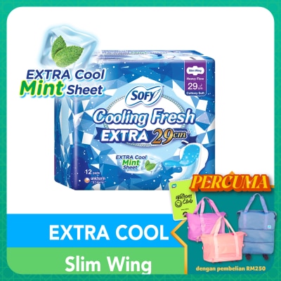 SOFY - Cooling Fresh Extra Night Slim Wing 29cm 12s