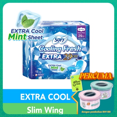 SOFY Cooling Fresh Extra Night Slim Wing 29cm 12s