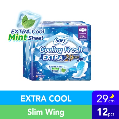 SOFY - Cooling Fresh Extra Night Slim Wing 29cm 12s