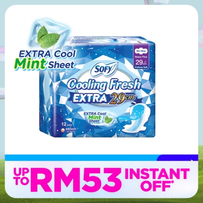 SOFY Cooling Fresh Extra Night Slim Wing 29cm 12s