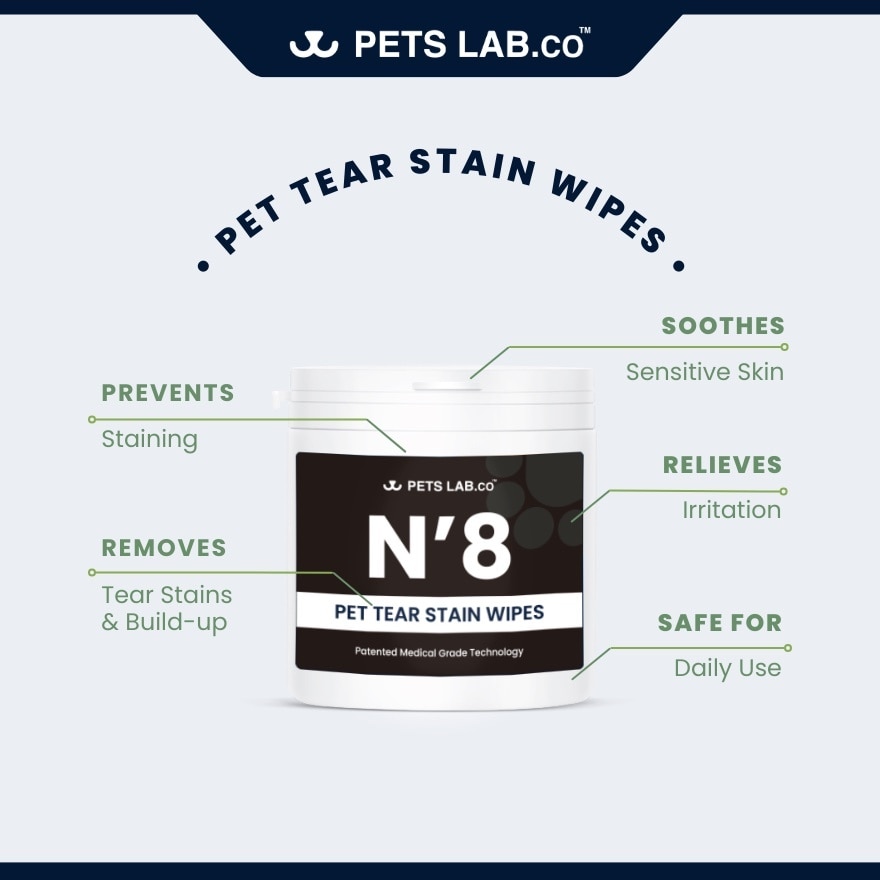 N8 Pet Tear Stain Wipes 50s