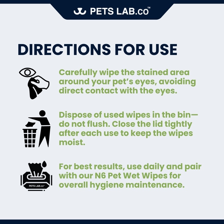 N8 Pet Tear Stain Wipes 50s