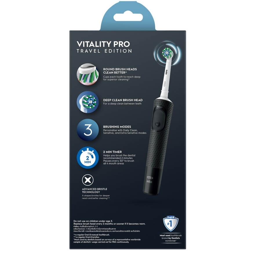 Vitality Pro Black Handle With Travel Case 1s image