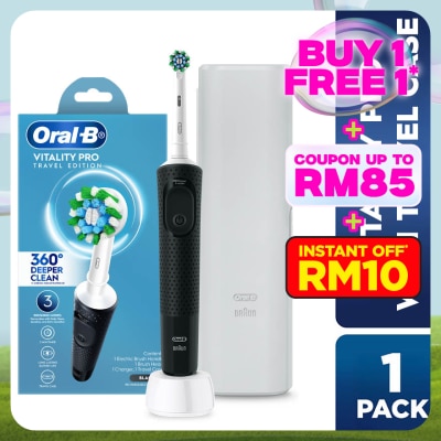 ORAL-B Vitality Pro Black Handle With Travel Case 1s